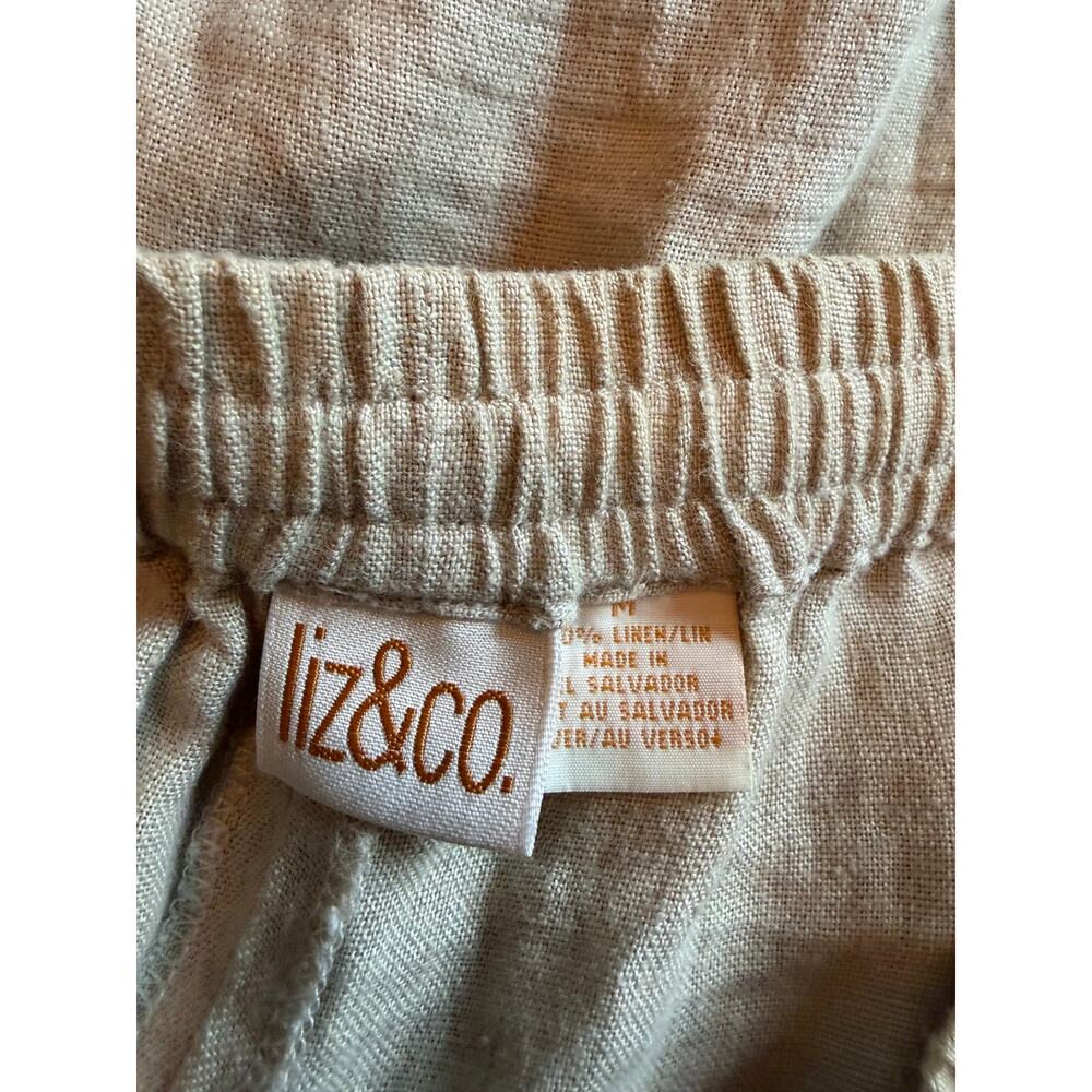 Liz & Co. linen pants sz large - Picture 4 of 5